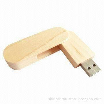 Eco Wooden USB Disk with USB2.0 Interface, Various Colors Available